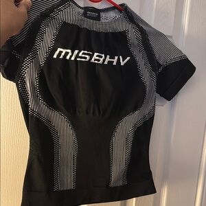 MISBHV Black and White Graphic Tee